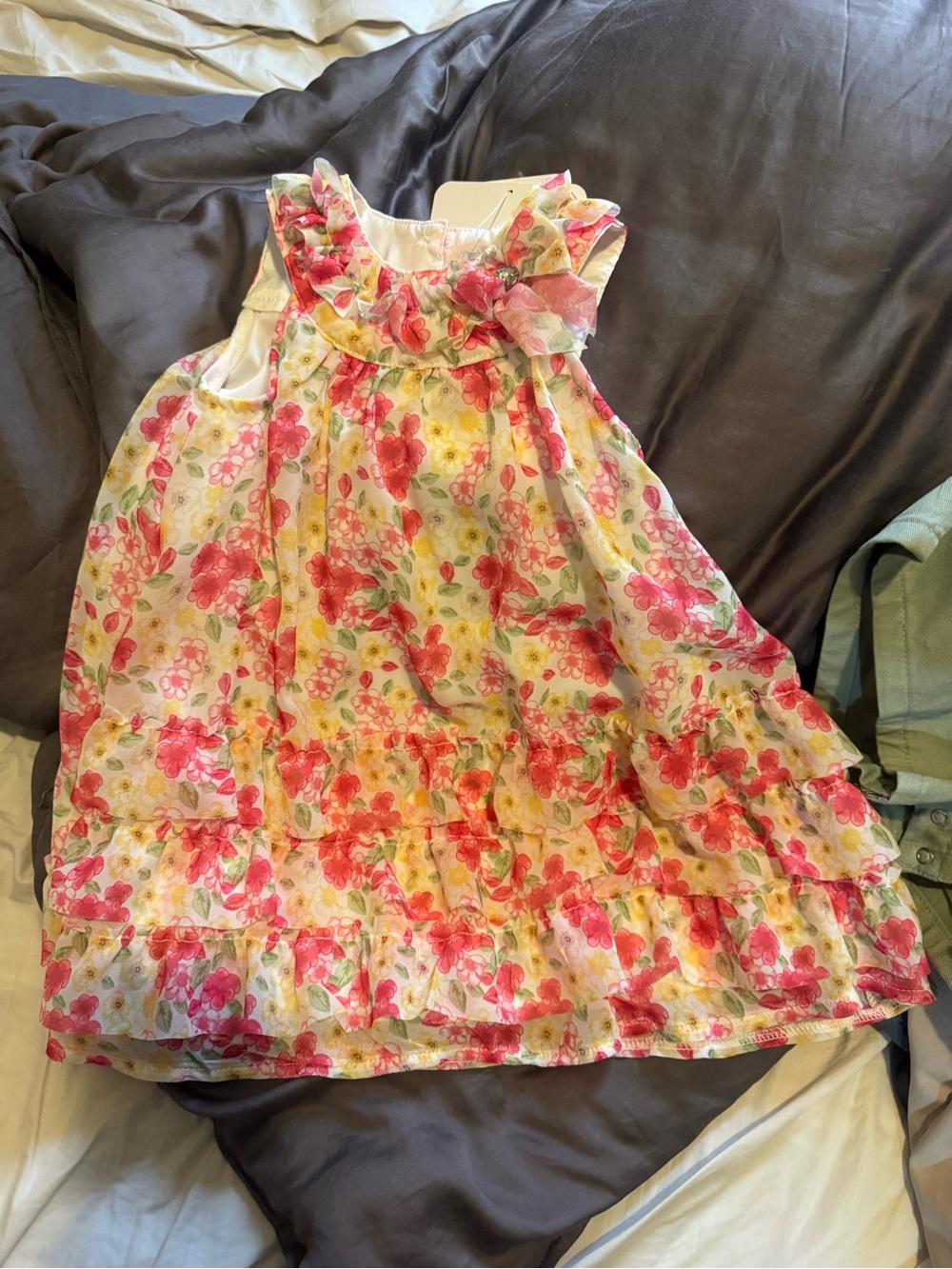 Blueberi Boulevard Coral Daisy Floral Dress
